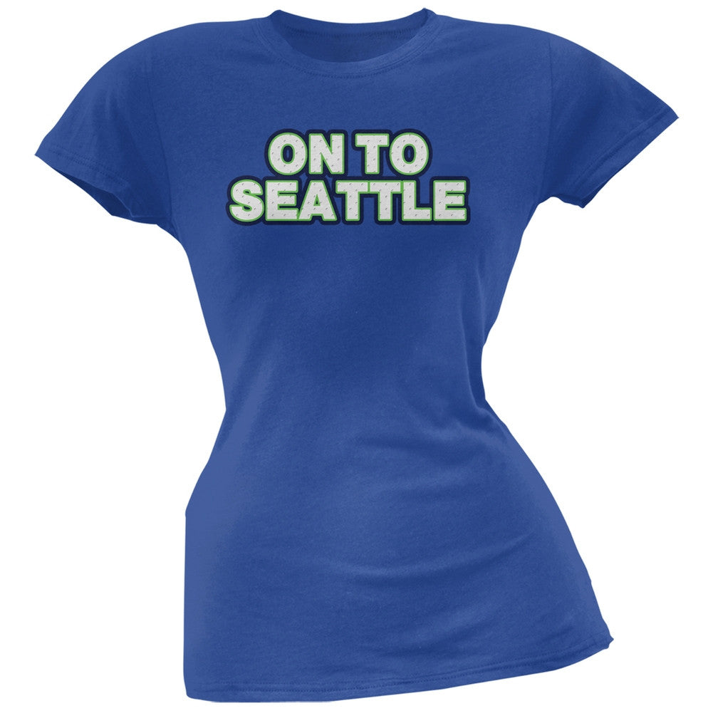 On to Seattle Royal Soft Juniors T-Shirt Juniors T-Shirts Old Glory 2XL Blue