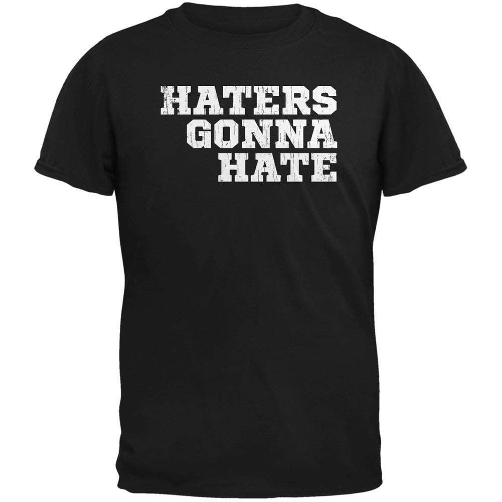 Haters Gonna Hate Black Adult T-Shirt Men's T-Shirts Old Glory 2XL Black