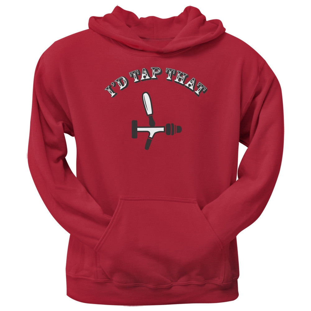 St. Patricks Day - I'd Tap That Red Adult Pullover Hoodie Men's Hoodies Old Glory 2XL Red