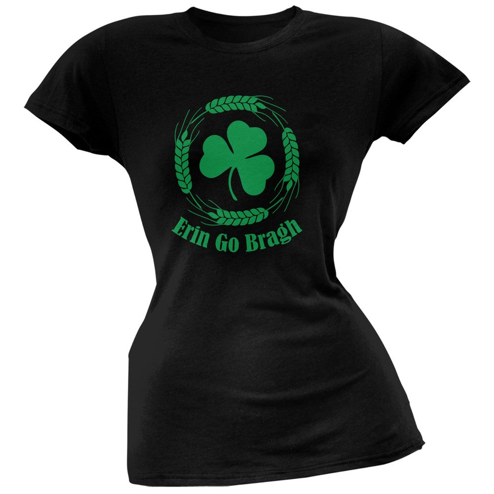 St. Patricks Day - Erin Go Bragh Black Soft Juniors T-Shirt Juniors T-Shirts Old Glory 2XL Black