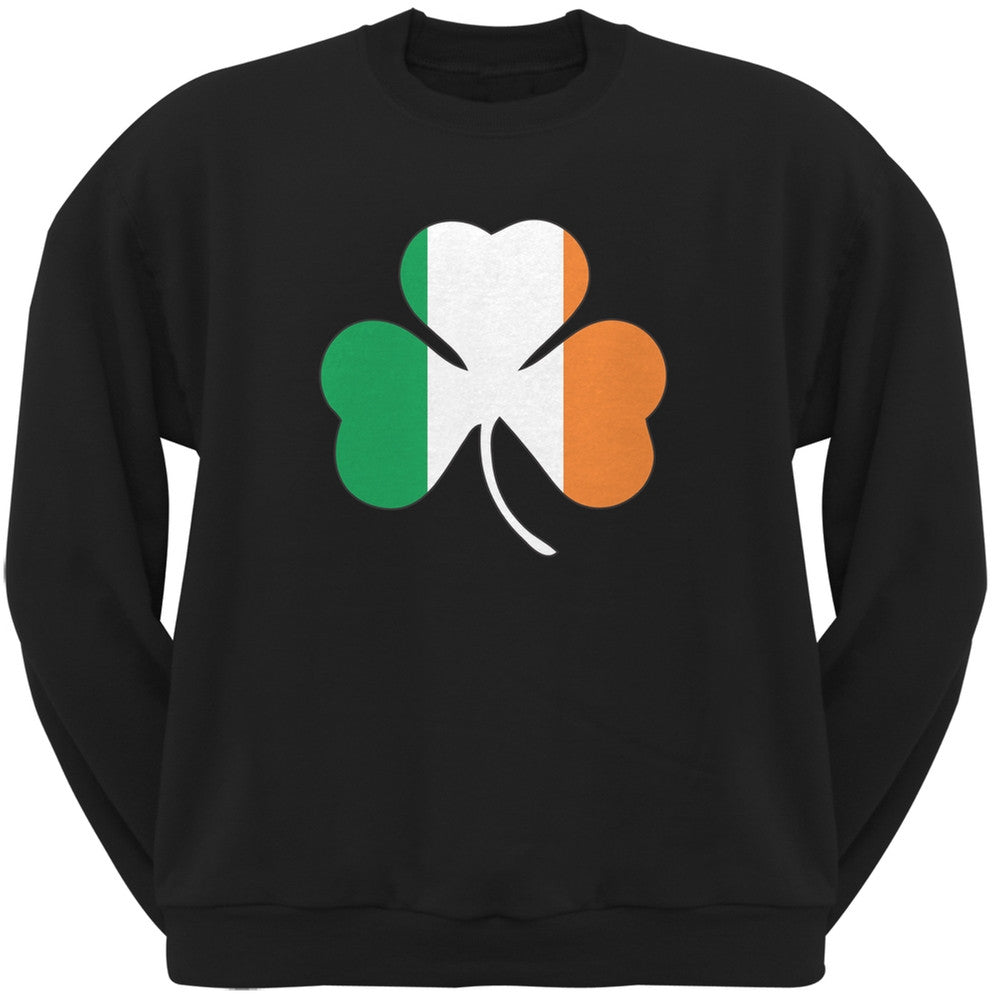 St. Patricks Day - Shamrock Flag Black Adult Sweatshirt Men's Sweatshirts Old Glory 2XL Black