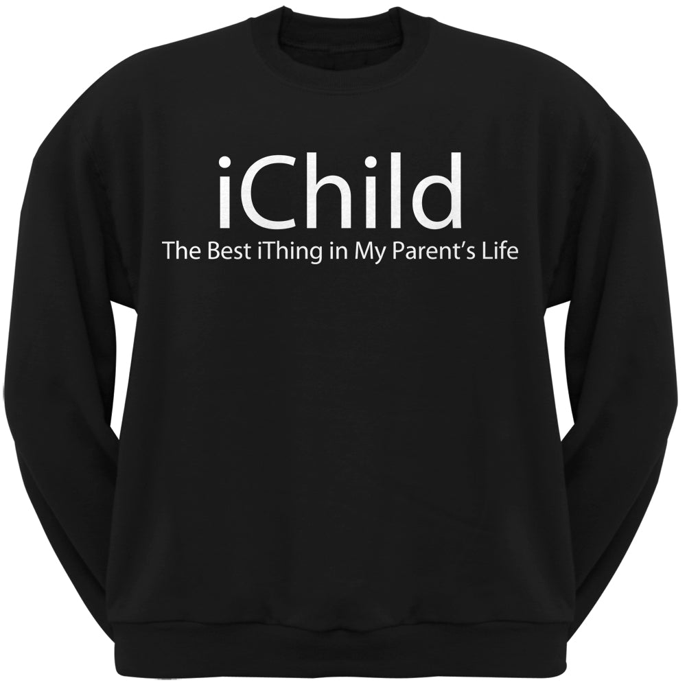 iChild Black Adult Crew Neck Sweatshirt Men's Sweatshirts Old Glory 2XL Black