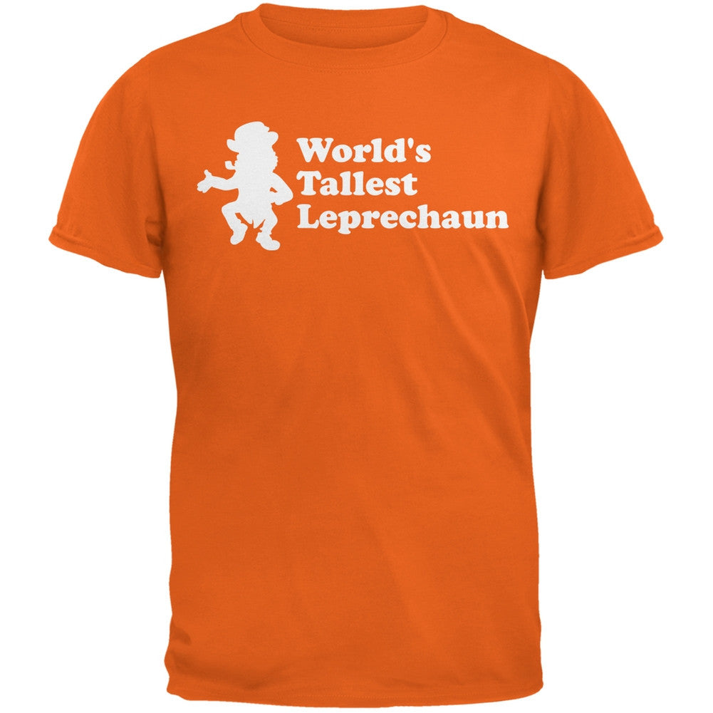St. Patricks Day - World's Tallest Leprechaun Orange Adult T-Shirt Men's T-Shirts Old Glory 2XL Orange