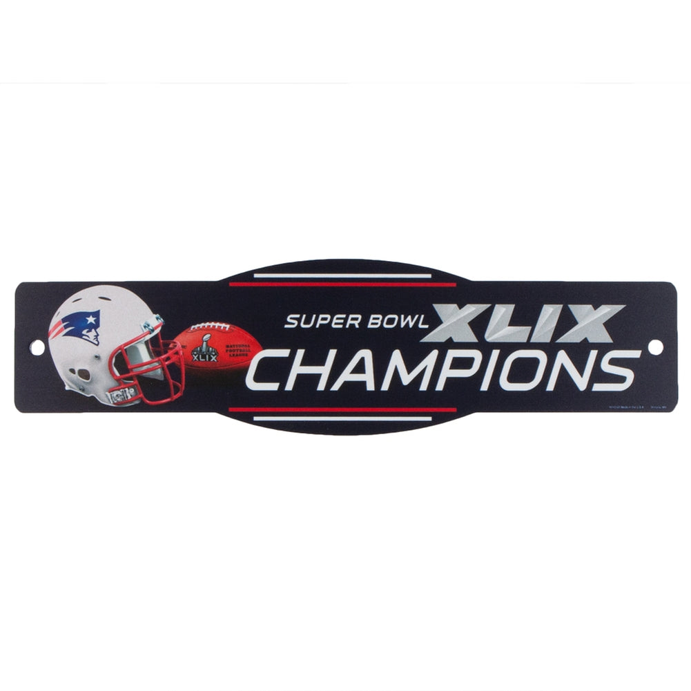New England Patriots - Super Bowl 49 Champions Zone Street Sign Signs Old Glory OS Blue