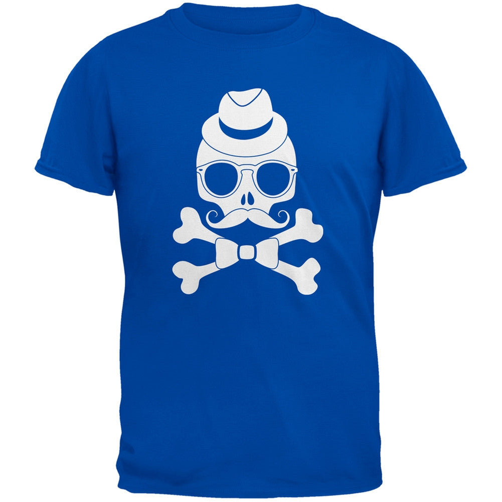 Hipster Skull And Crossbones Black Youth T-Shirt Youth T-Shirts Old Glory