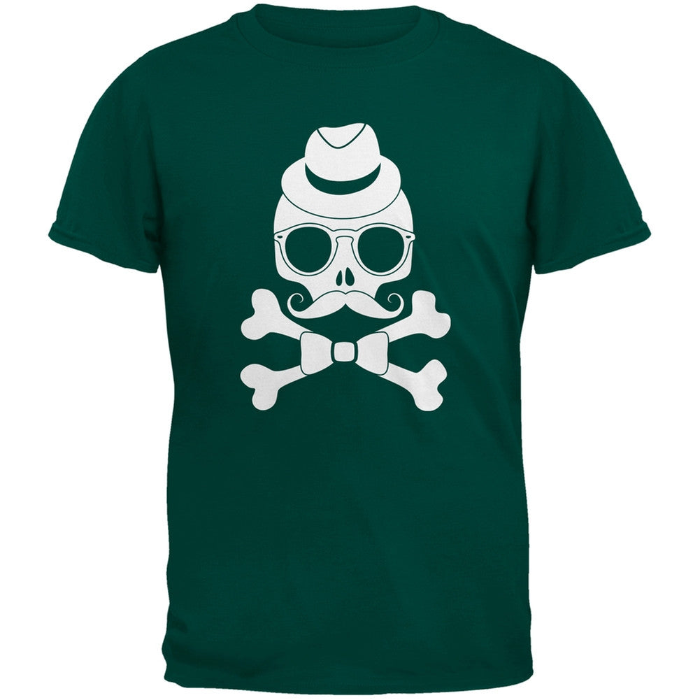 Hipster Skull And Crossbones Black Youth T-Shirt Youth T-Shirts Old Glory
