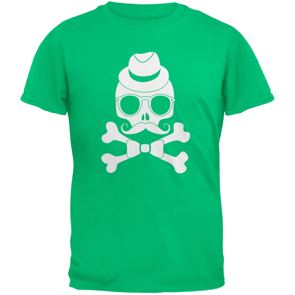 Hipster Skull And Crossbones Black Youth T-Shirt Youth T-Shirts Old Glory