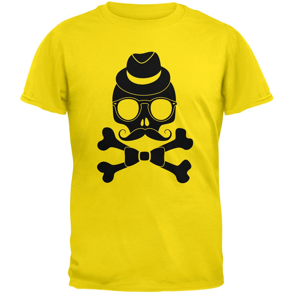 Hipster Skull And Crossbones Black Youth T-Shirt Youth T-Shirts Old Glory