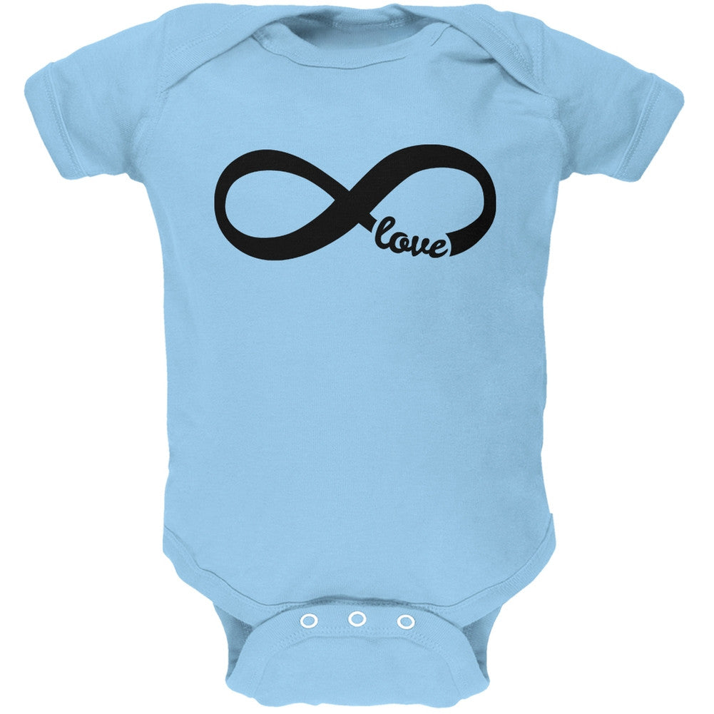 Infinity Symbol Light Blue Soft Baby One Piece Baby One Piece Old Glory
