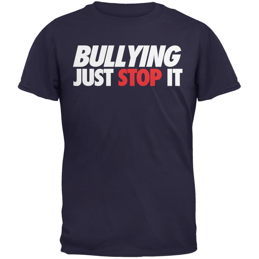 Just Stop It Bullying Black Youth T-Shirt Youth T-Shirts Old Glory