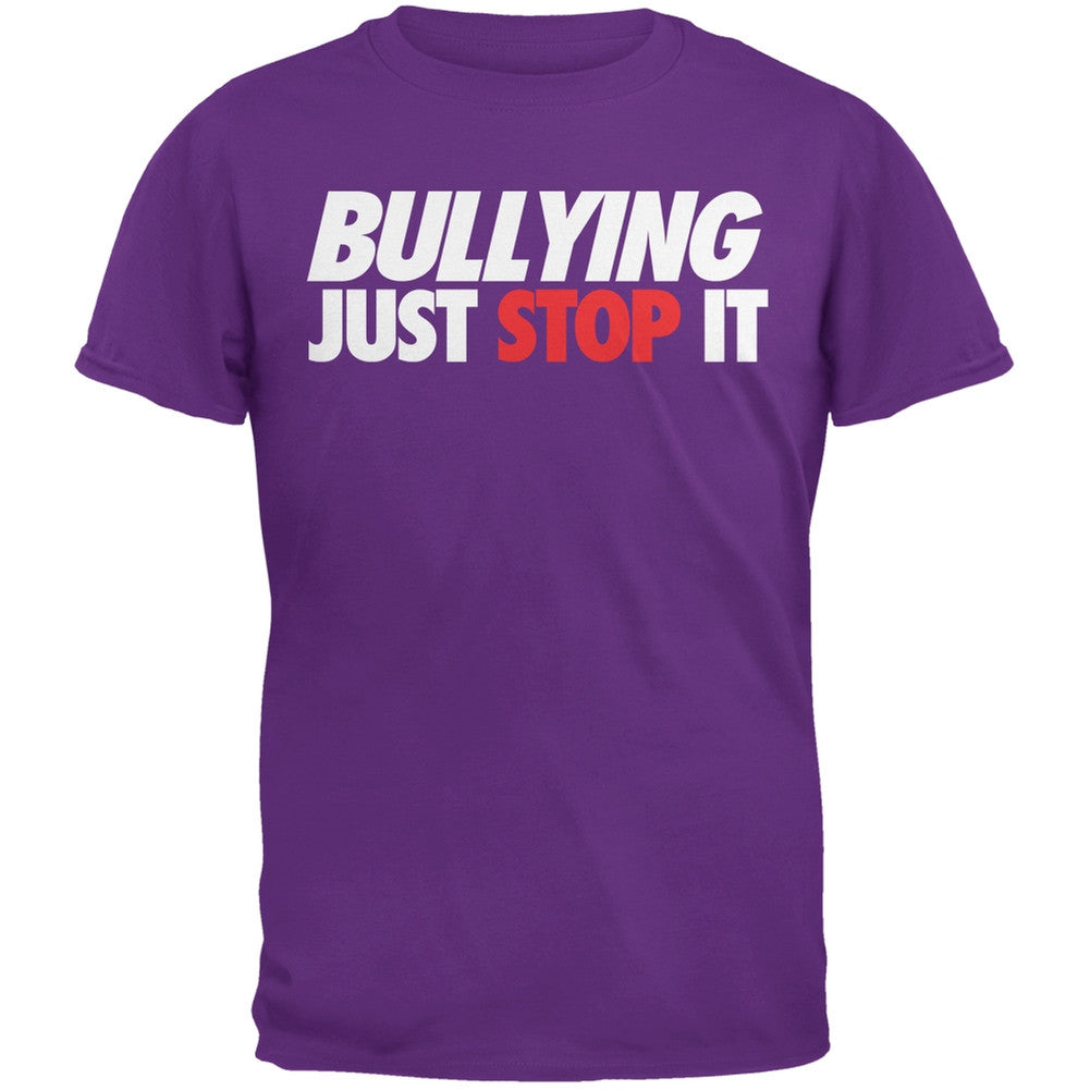 Just Stop It Bullying Black Youth T-Shirt Youth T-Shirts Old Glory