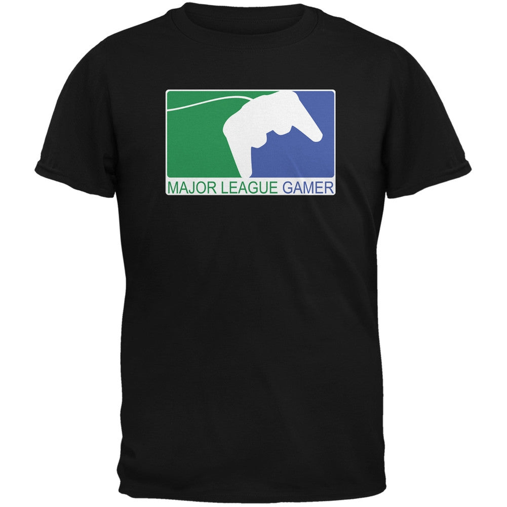 Major League Gamer Black Youth T-Shirt Youth T-Shirts Old Glory LG Black