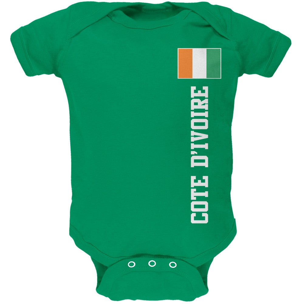 World Cup Cote D'Ivoire Green Soft Baby One Piece Baby One Piece Old Glory