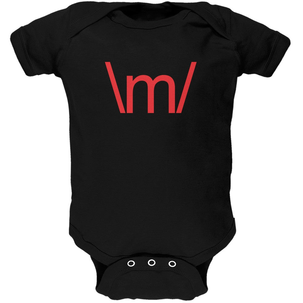 Metal Emoticon Black Soft Baby One Piece Baby One Piece Old Glory