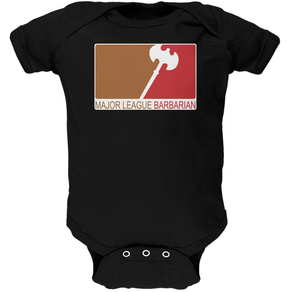 Major League Barbarian Black Soft Baby One Piece Baby One Piece Old Glory