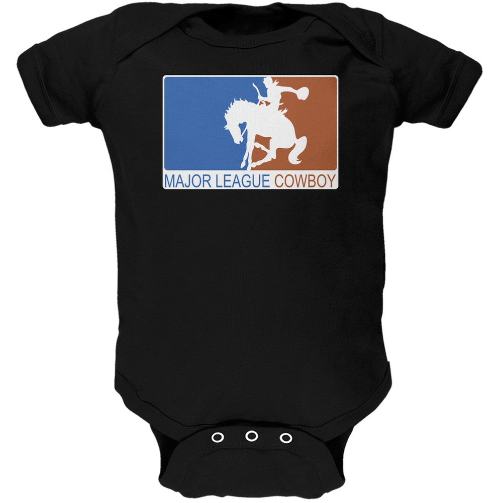 Major League Cowboy Black Soft Baby One Piece Baby One Piece Old Glory