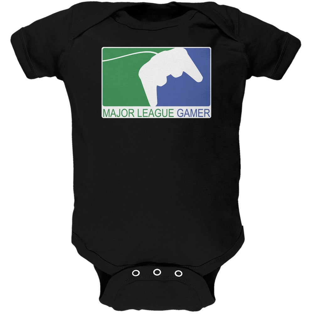 Major League Gamer Black Soft Baby One Piece Baby One Piece Old Glory 0-3M Black