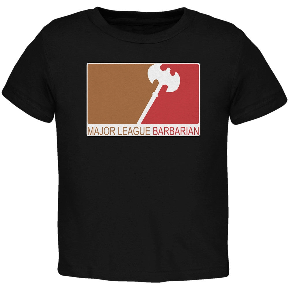 Major League Barbarian Black Toddler T-Shirt Toddler T-Shirts Old Glory