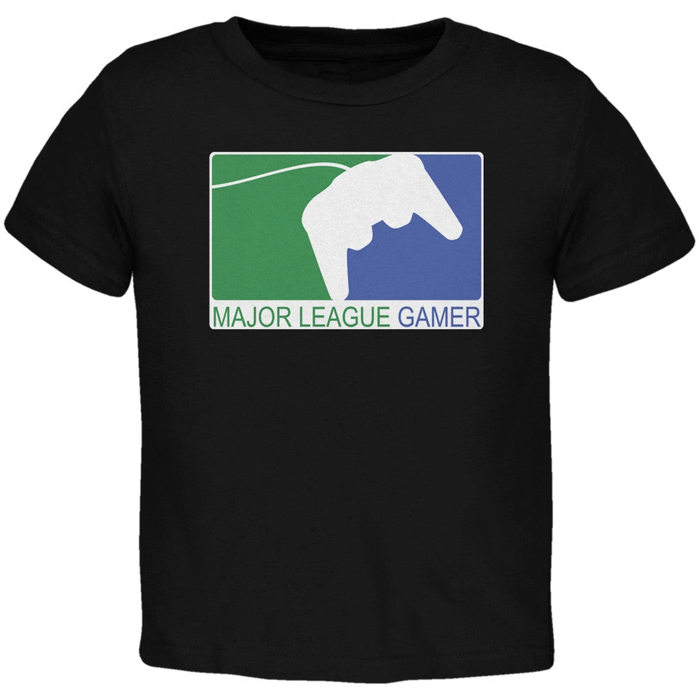 Major League Gamer Black Toddler T-Shirt Toddler T-Shirts Old Glory 2T Black