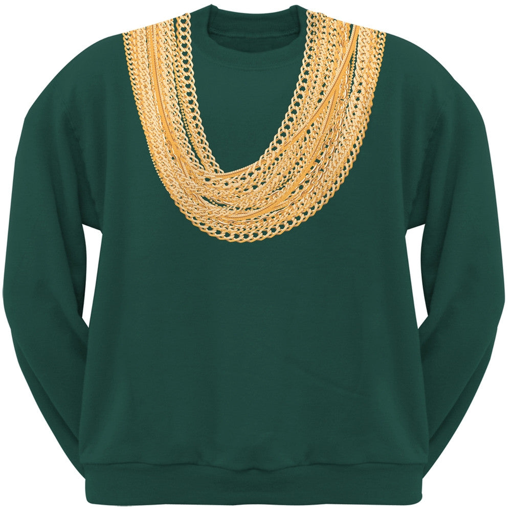 Gold Chains Navy Adult Sweatshirt Men's Sweatshirts Old Glory
