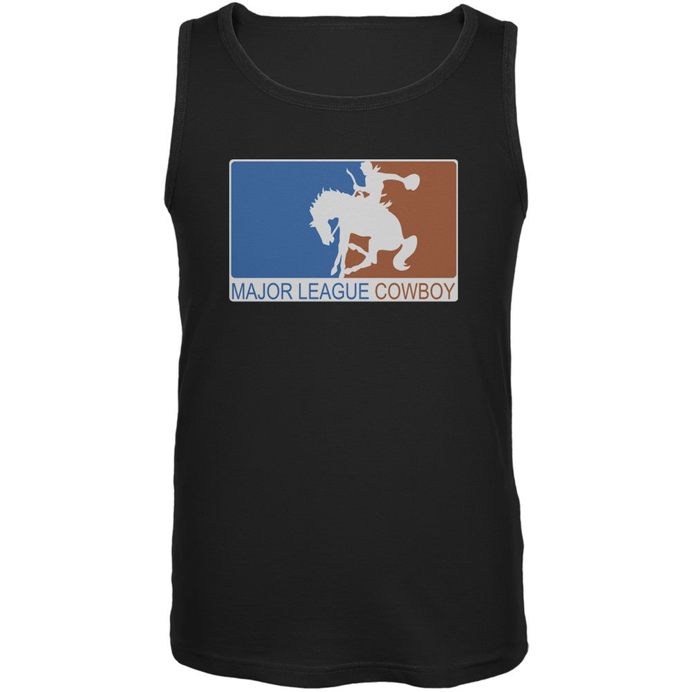 Major League Cowboy Black Adult Soft Tank Top Men's Tank Tops Old Glory 2XL Black