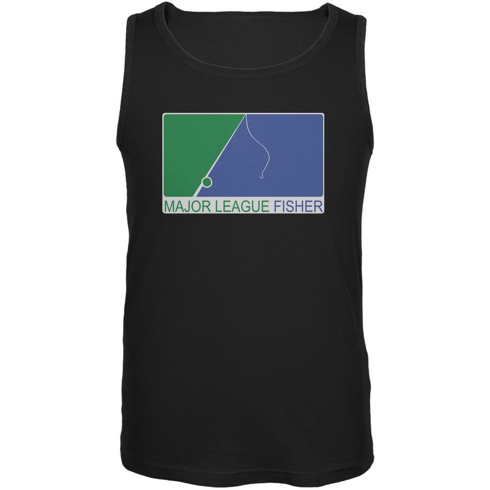 Major League Fisher Black Adult Soft Tank Top Men's Tank Tops Old Glory 2XL Black