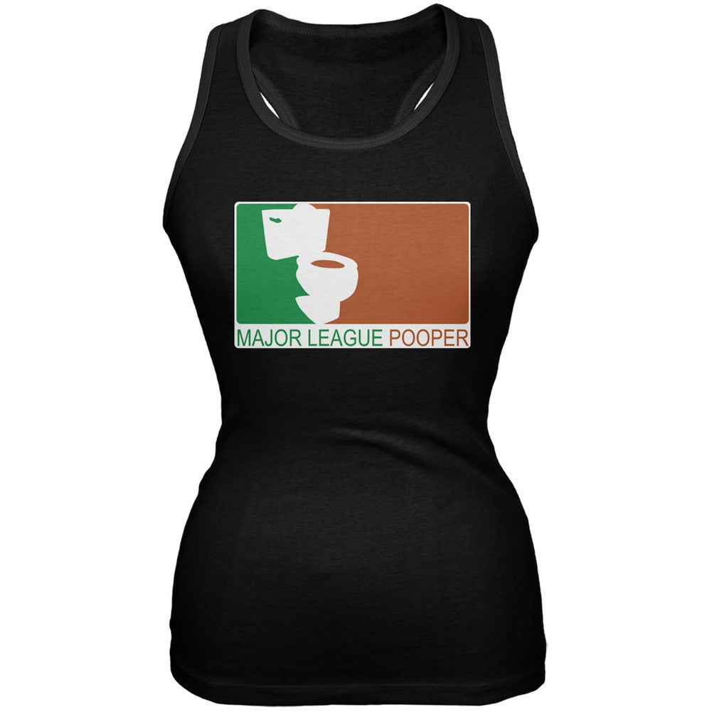 Major League Pooper Black Juniors Soft Tank Top Juniors Tank Tops Old Glory 2XL Black