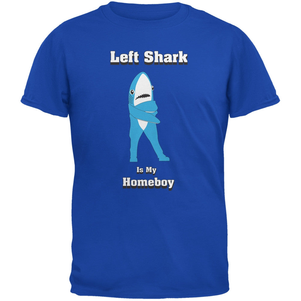 Halftime Left Shark is my Homeboy Royal Adult T-Shirt Men's T-Shirts Old Glory 2XL Blue