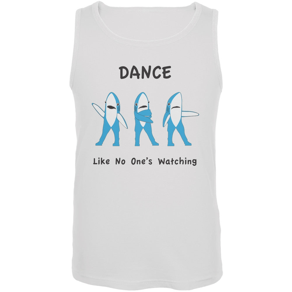 Halftime Left Shark Dancing White Adult Tank Top Men's Tank Tops Old Glory 2XL White
