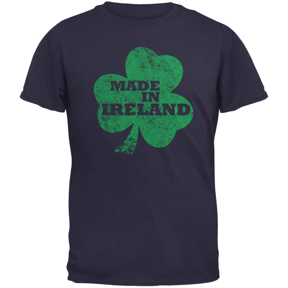St. Patricks Day - Made In Ireland Navy Adult T-Shirt Men's T-Shirts Old Glory 2XL Dark Blue