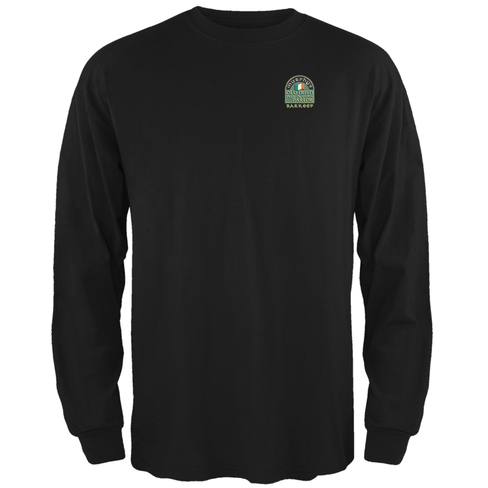 St. Patricks Day - Murphy's Irish Pub Drinkers Barkeep Black Long Sleeve T-Shirt Men's Long Sleeves global 2XL Black