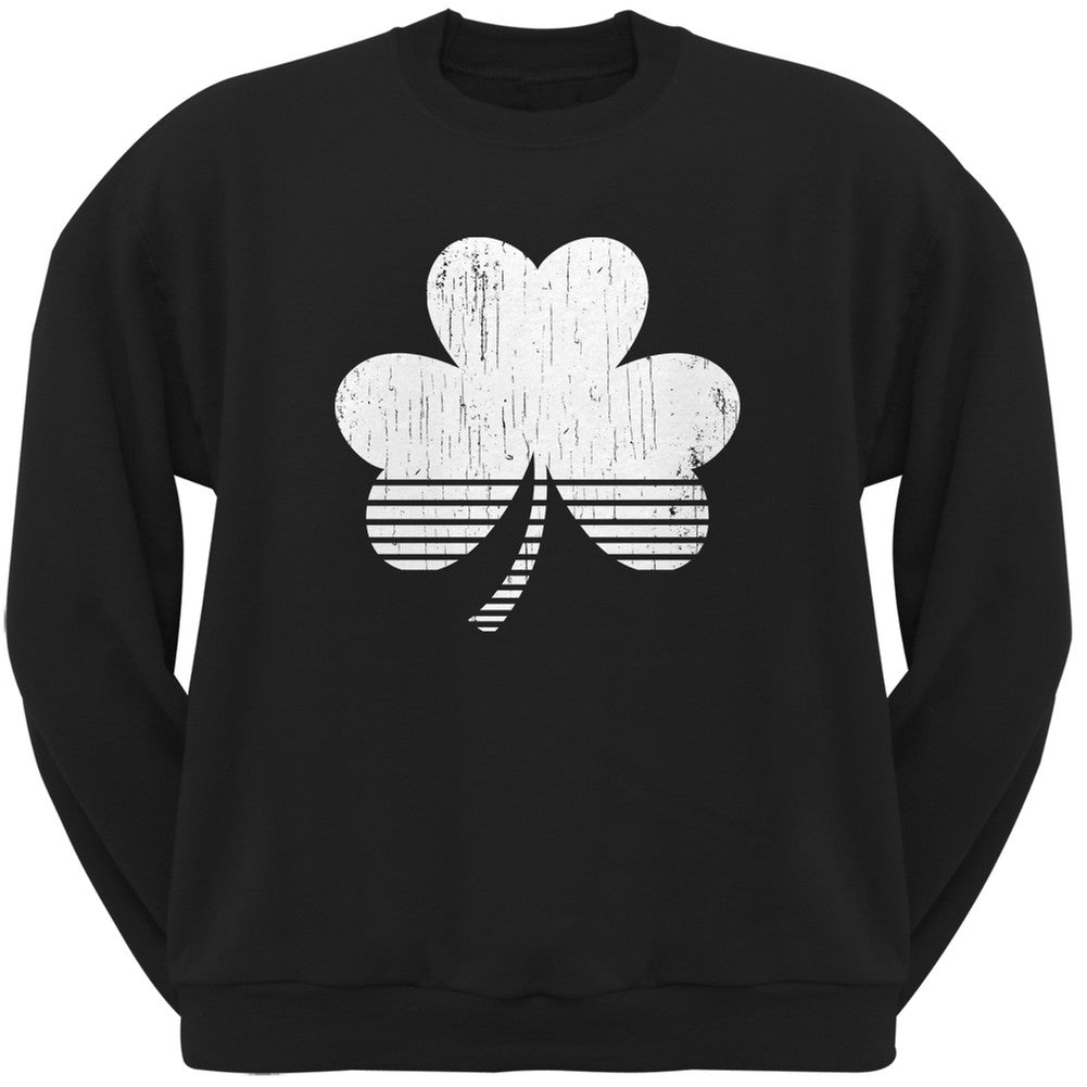 Sporty Shamrock Black Adult Sweatshirt Men's Sweatshirts Old Glory 2XL Black