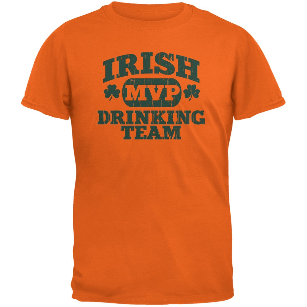 Irish Drinking Team Orange Adult T-Shirt Men's T-Shirts Old Glory 2XL Orange