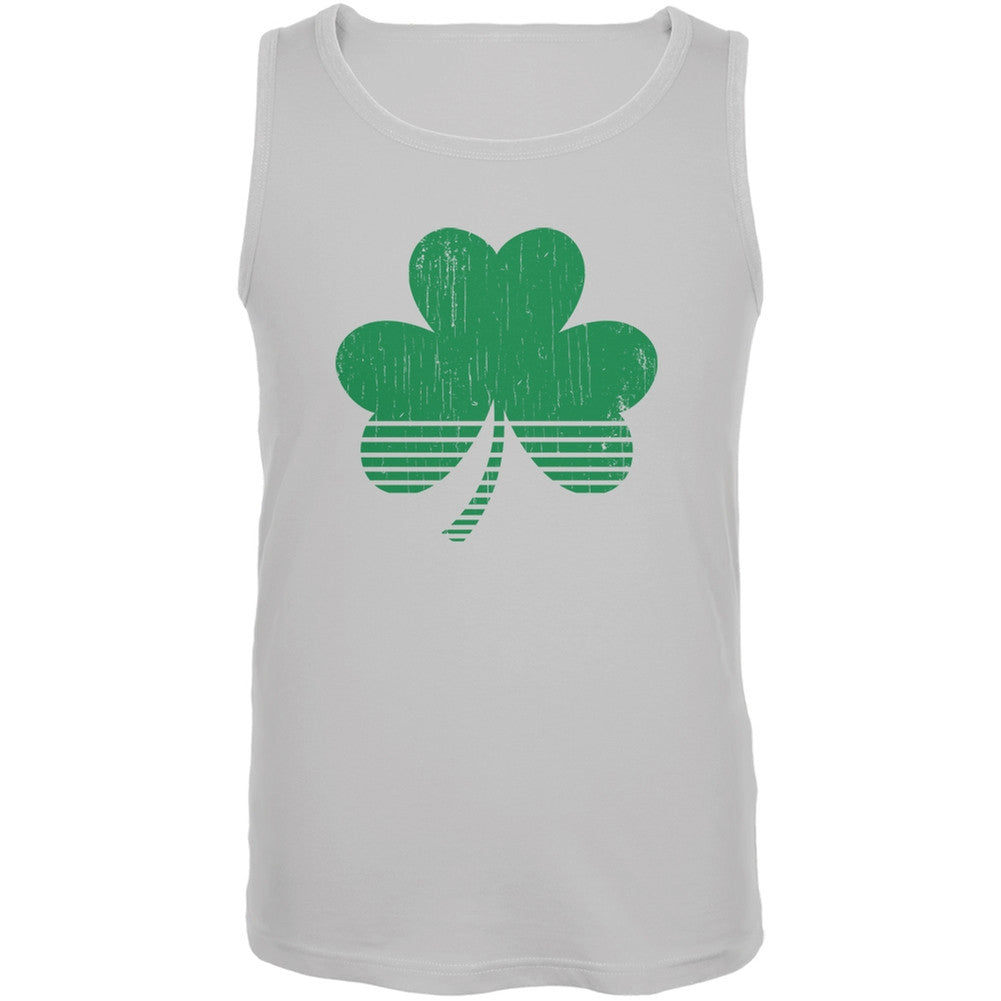 Sporty Shamrock White Adult Tank Top Men's Tank Tops Old Glory 2XL White