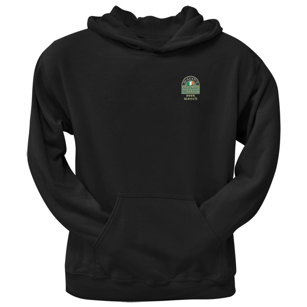 St. Patricks Day - Walsh's Irish Pub  Drinkers Beer Wench Black Adult Hoodie Men's Hoodies Old Glory 2XL Black
