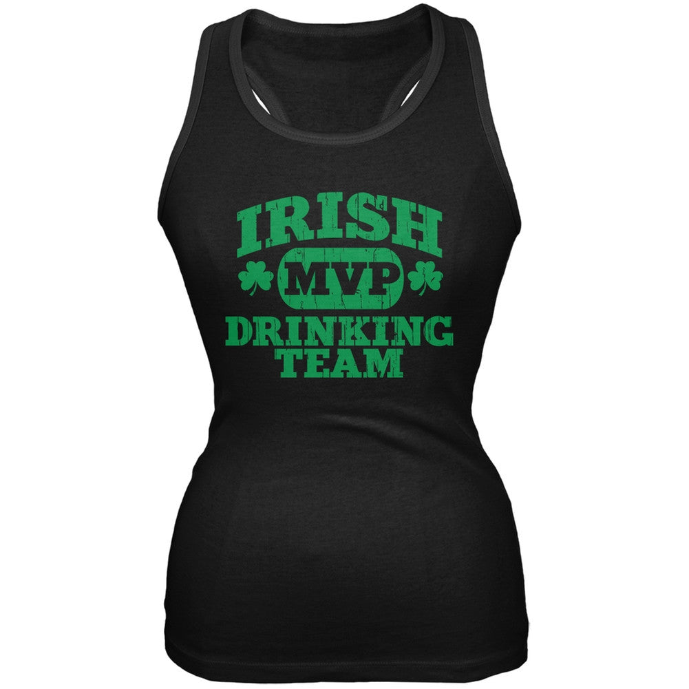 Irish Drinking Team Black Soft Juniors Tank Top Juniors Tank Tops Old Glory 2XL Black