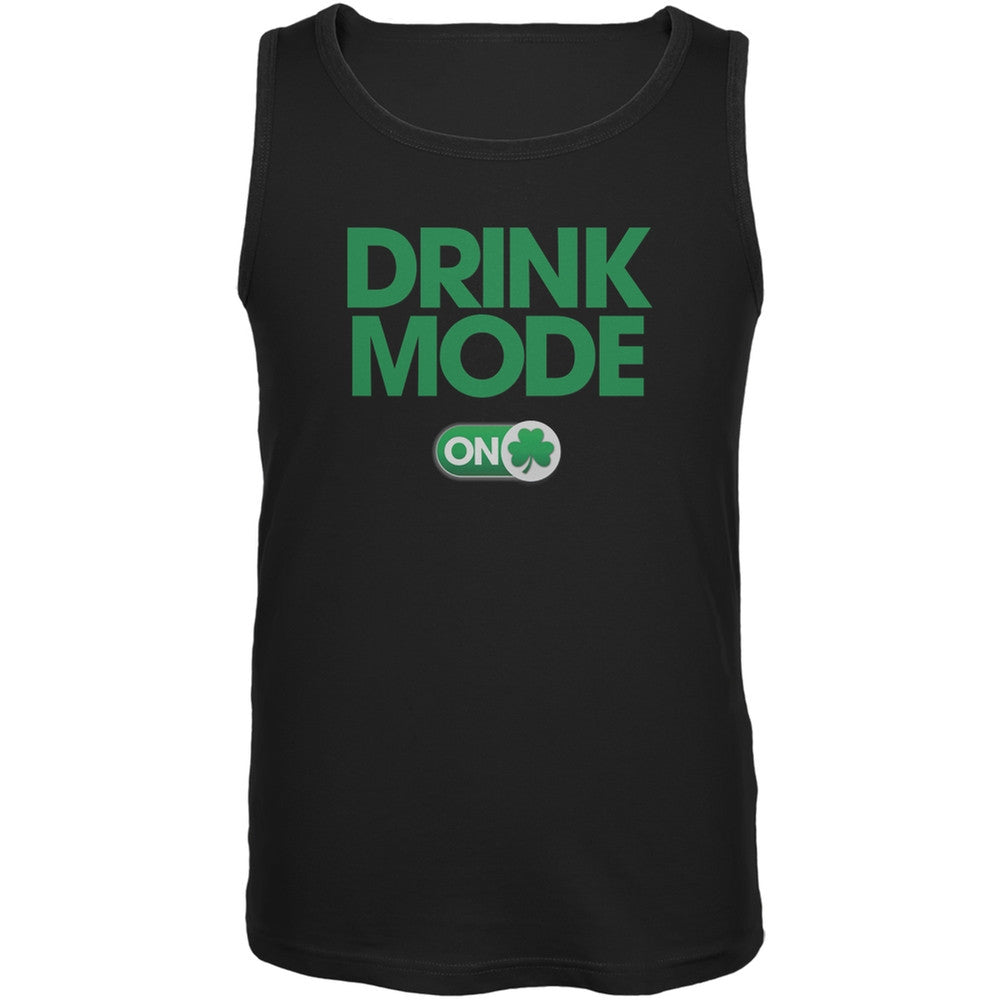 St. Patrick's Day - Drink Mode On Black Adult Tank Top Men's Tank Tops Old Glory 2XL Black