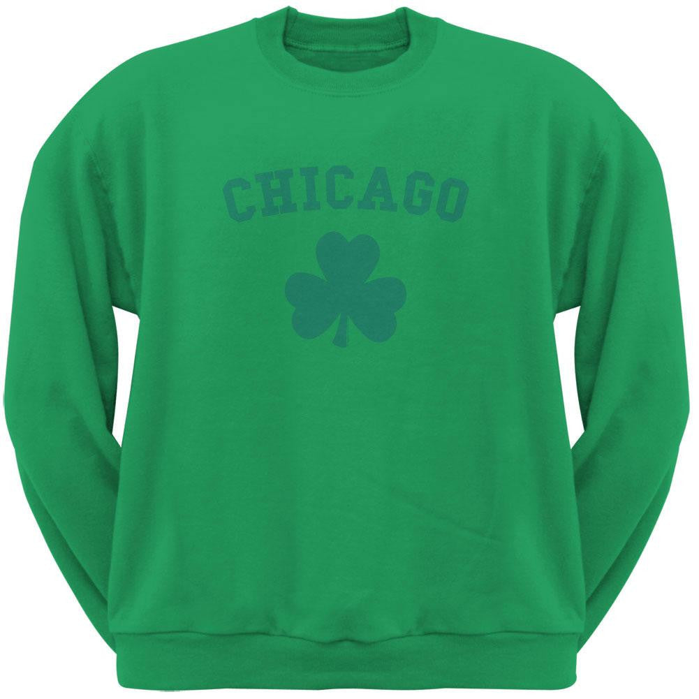 St. Patrick's Day - Chicago Shamrock Green Adult Sweatshirt Men's Sweatshirts Old Glory 2XL Green