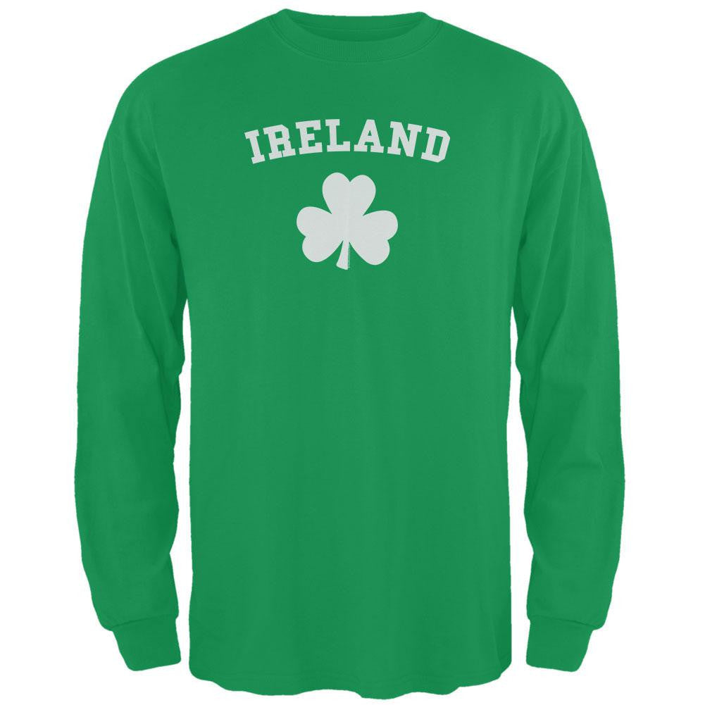 St. Patrick's Day - Ireland Shamrock Green Adult Long Sleeve T-Shirt Men's Long Sleeves Old Glory 2XL Green