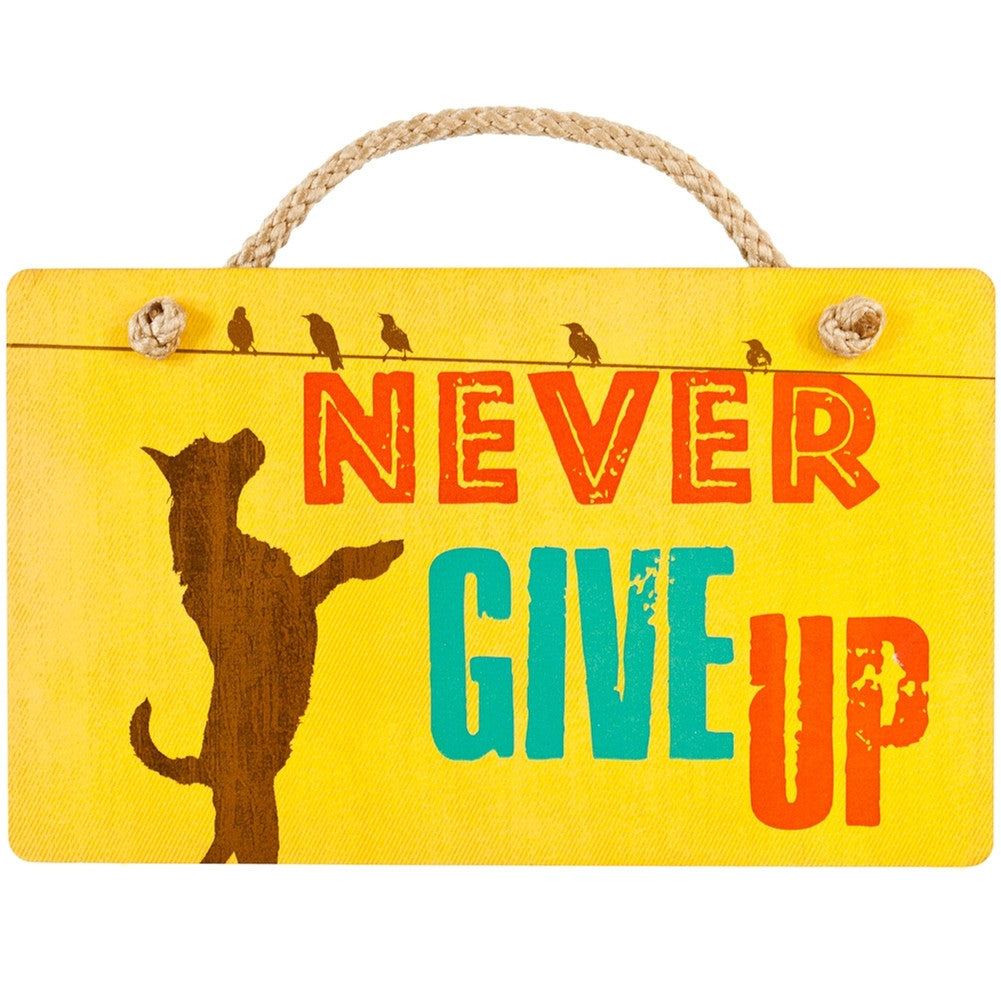 Dog Never Give Up Wall Plaque Plaques AnimalWorld