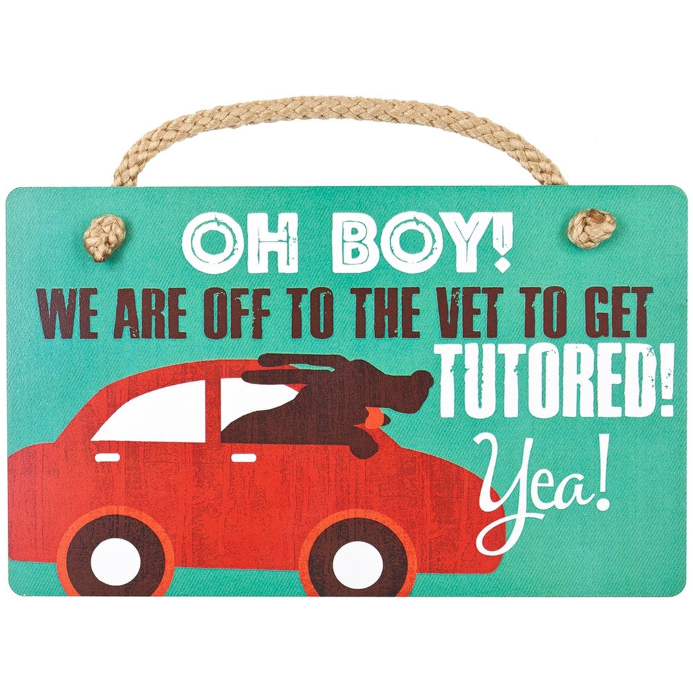 Basset Hound Off To Get Tutored Wall Plaque Plaques AnimalWorld