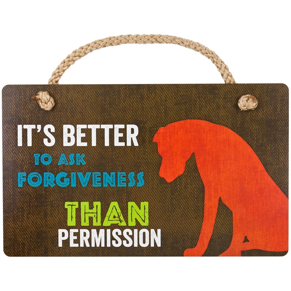 Great Dane Better To Ask For Forgiveness Wall Plaque Plaques AnimalWorld