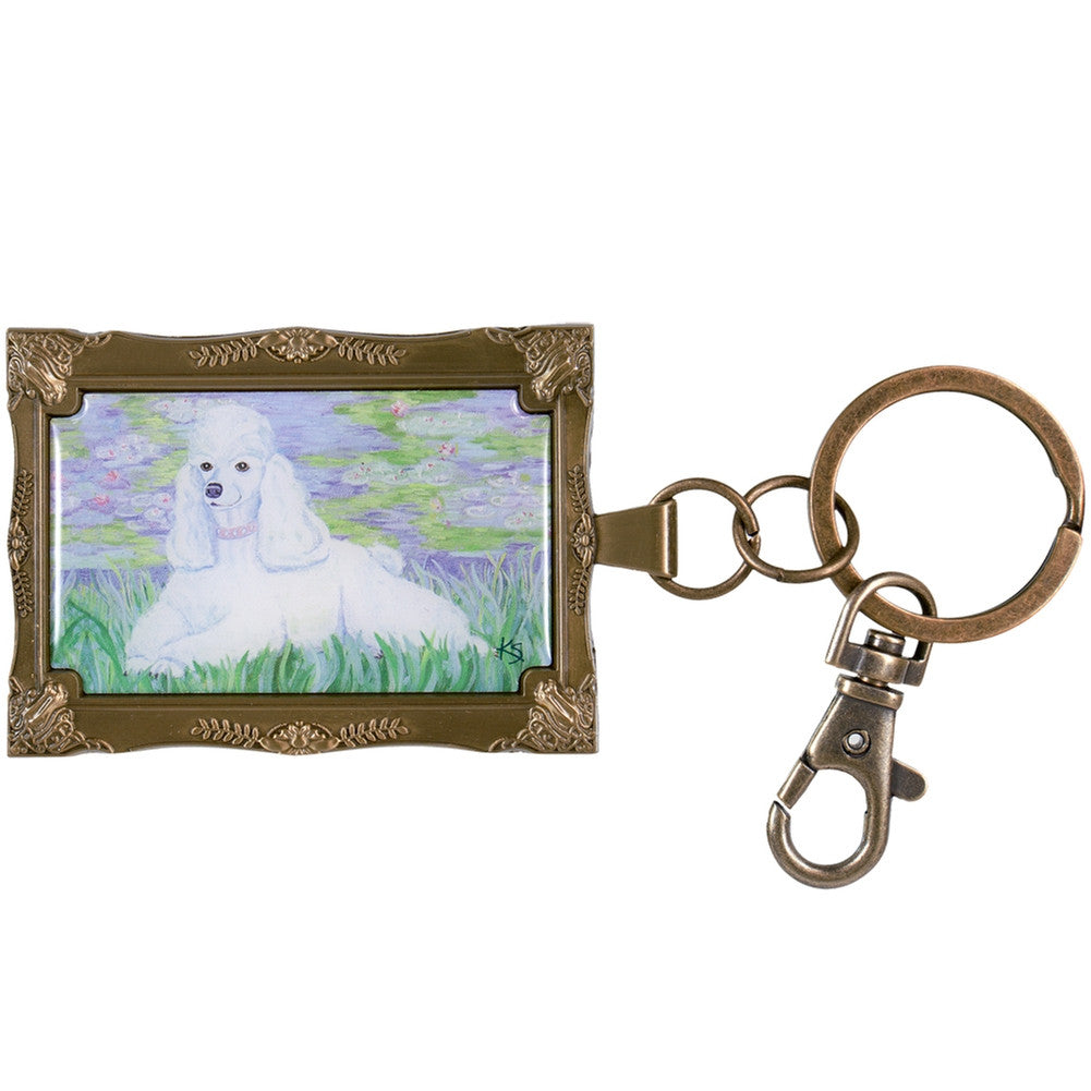 Poodle Bonet Framed Keychain Keychains AnimalWorld