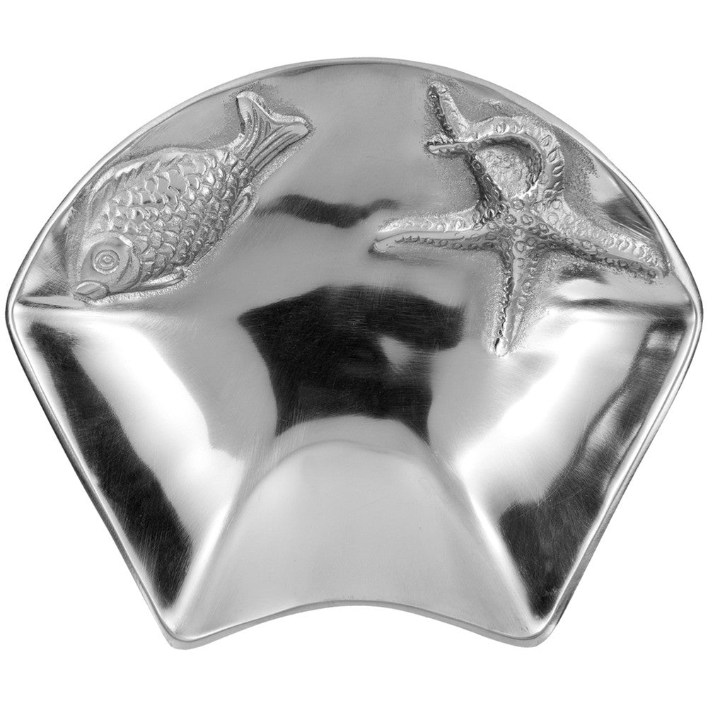 Starfish and Fish Textured Small Aluminum Dish Serving Dishes Animalworld