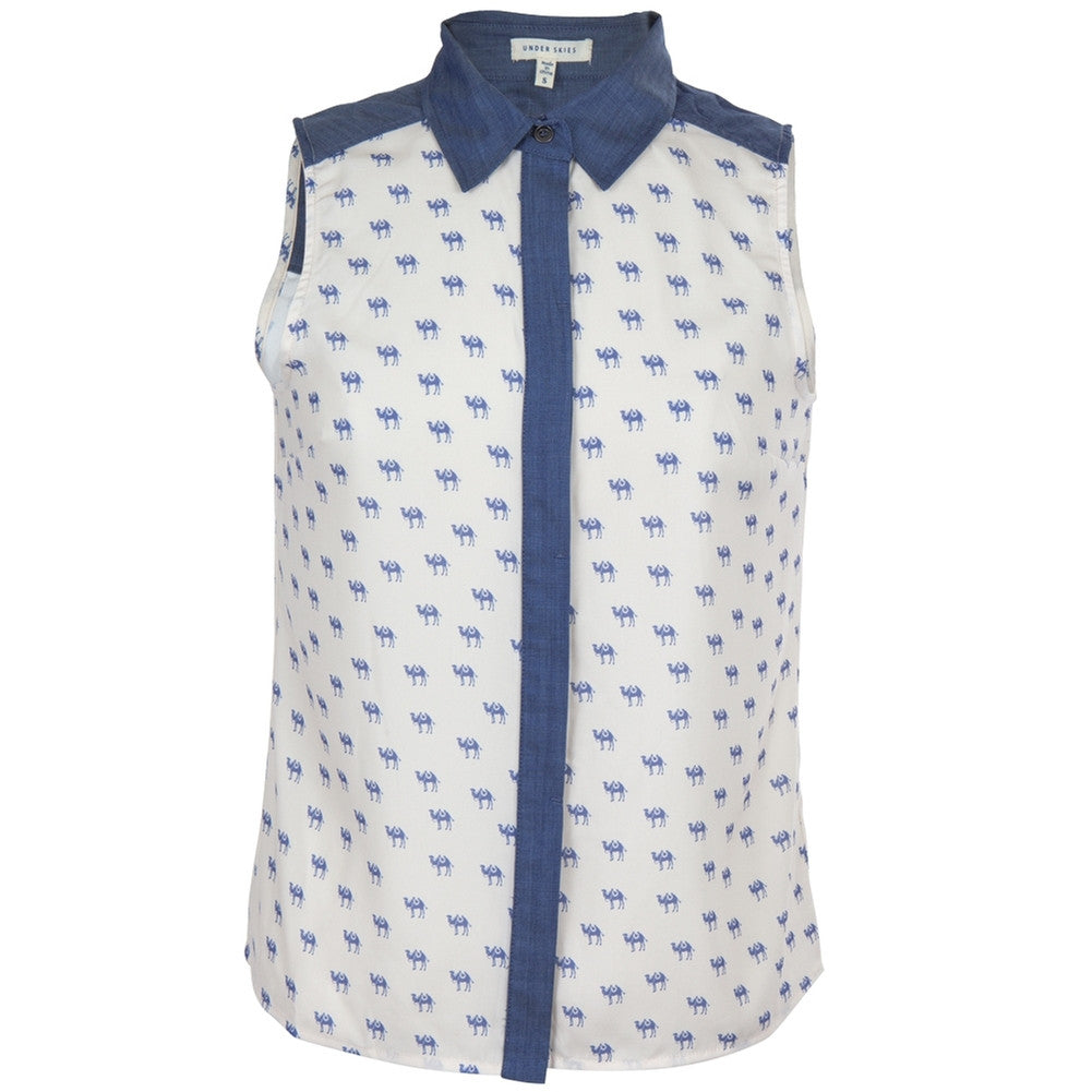 Camel Print Chambray Women's Shirt Women's T-Shirts Animalworld