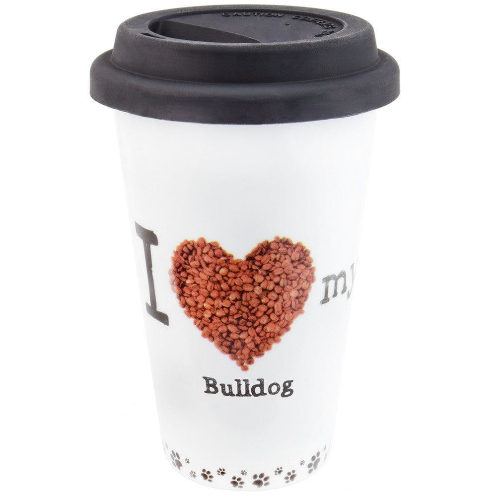 Bulldog Profile Porcelain Mug Travel Mugs AnimalWorld