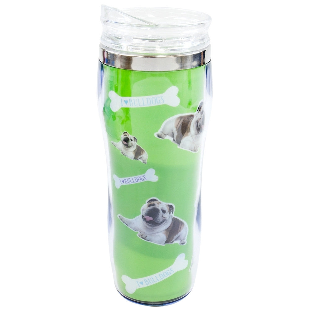 Bulldog Profile Travel Mug Travel Mugs AnimalWorld