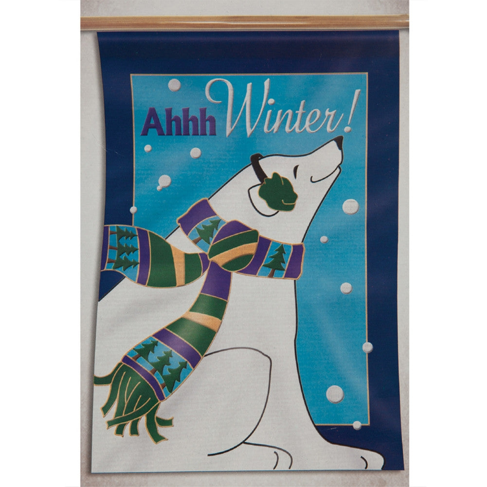 Polar Bear Peace on Earth 12" x 18" Garden Flag Flags Animalworld