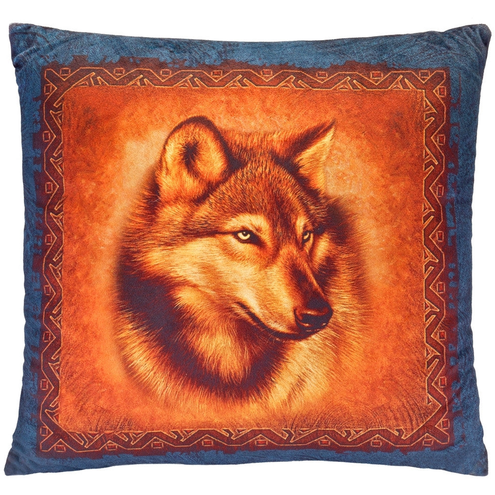 Wolf Face Square Pillow Pillows AnimalWorld