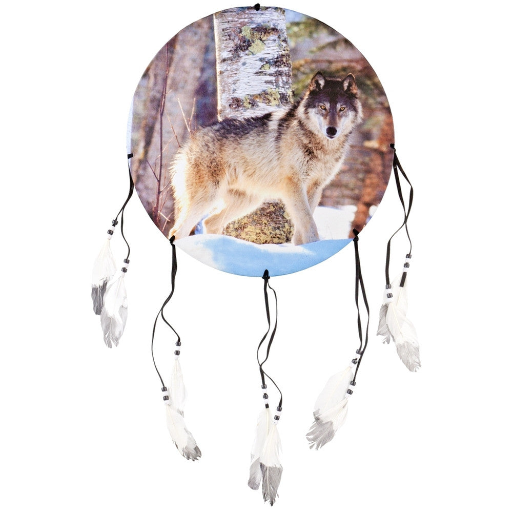 Wolf Standing in Snow Woods Dream Catcher Dream Catchers AnimalWorld